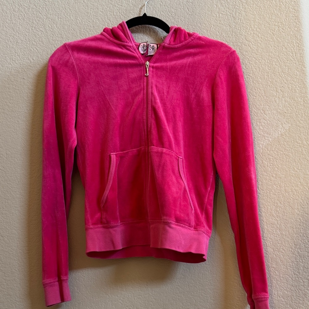 Y2K Juicy Couture Fuchsia Velour Hoodie